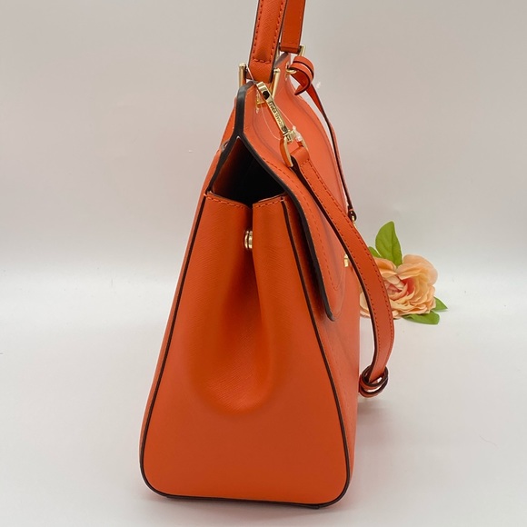 MICHAEL KORS TALIA LARGE TH SATCHEL CLEMENTINE - Picture 5 of 16